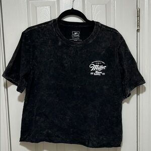 Miller High Life Black Cropped T-Shirt
